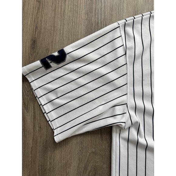 Vintage Y2K New York Yankees MLB Derek Jeter Pinstripe Baseball Jersey #2 2XL - Picture 6 of 16